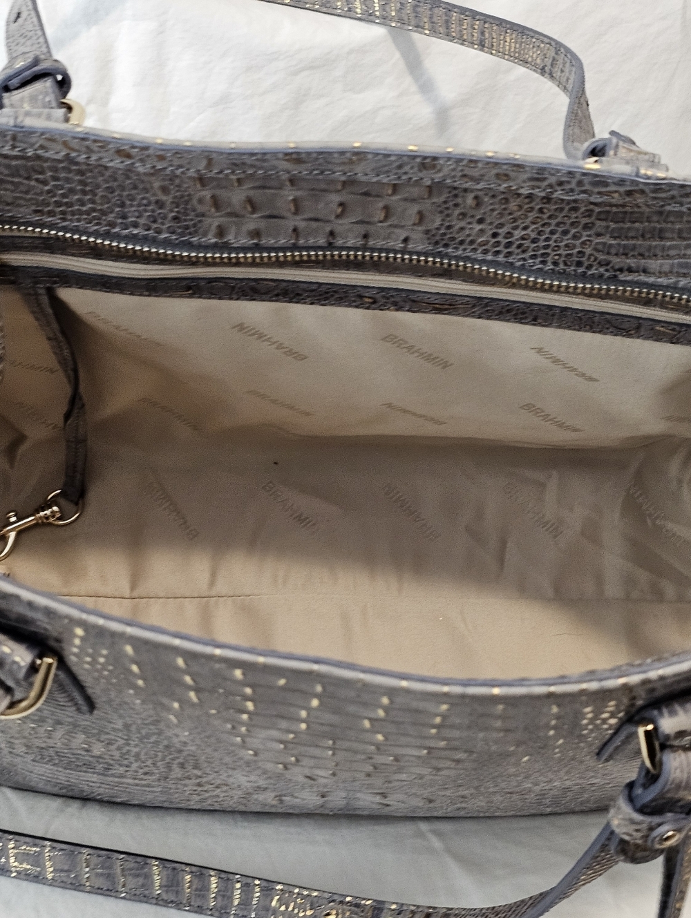 Brahmin Ashlee Women's Tote, Large & Matching Wallet in Regal Mini Melborne - Picture 9 of 12